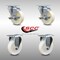 Service Caster 4 Inch SS Nylon Wheel Swivel Top Plate Caster Set with 2 Brake 2 Rigid SCC SCC-SS20S414-NYS-TLB-2-R-2 - alternate 1